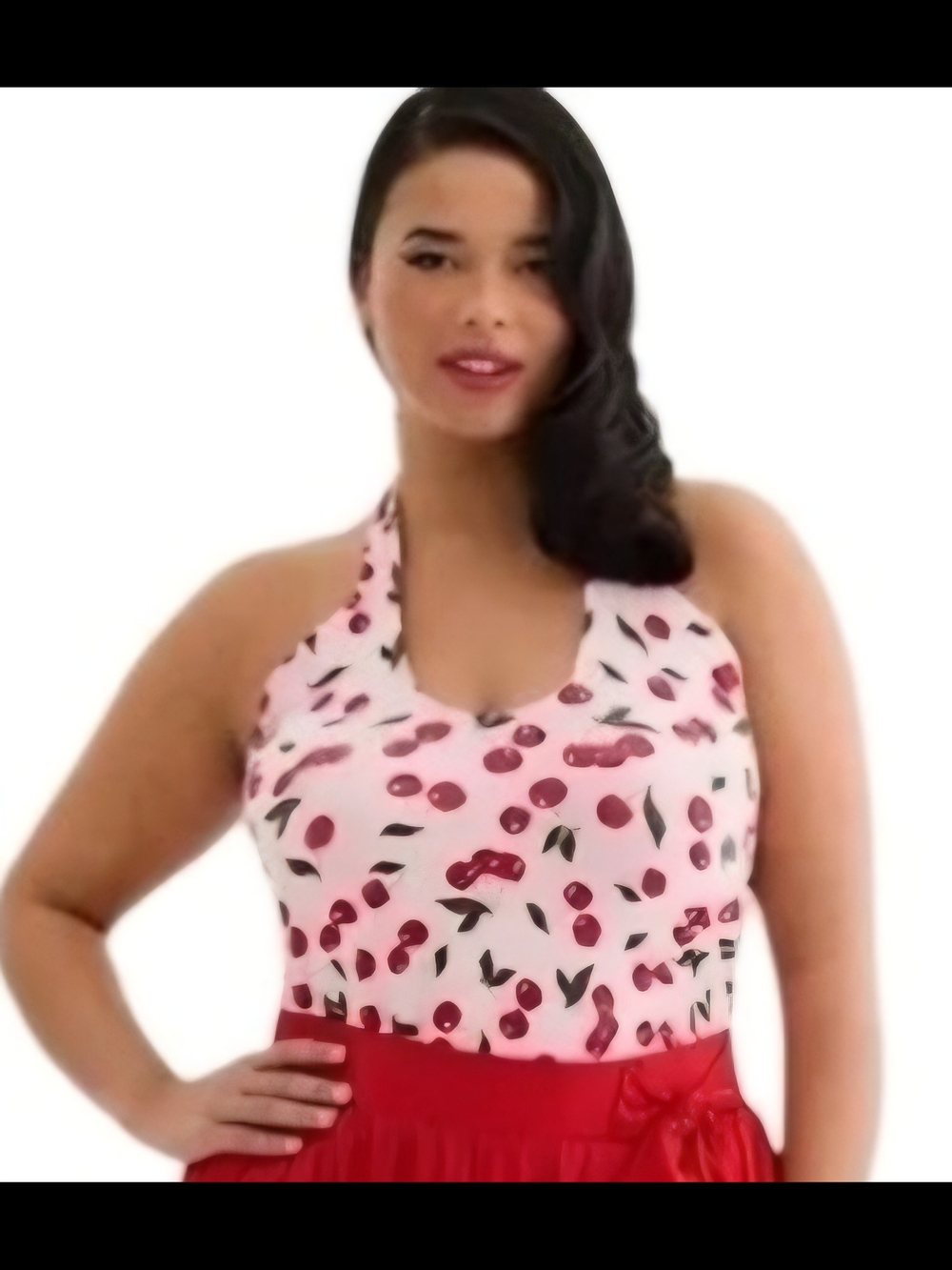 Torrid Retro Chic Pink Cherry Halter Top